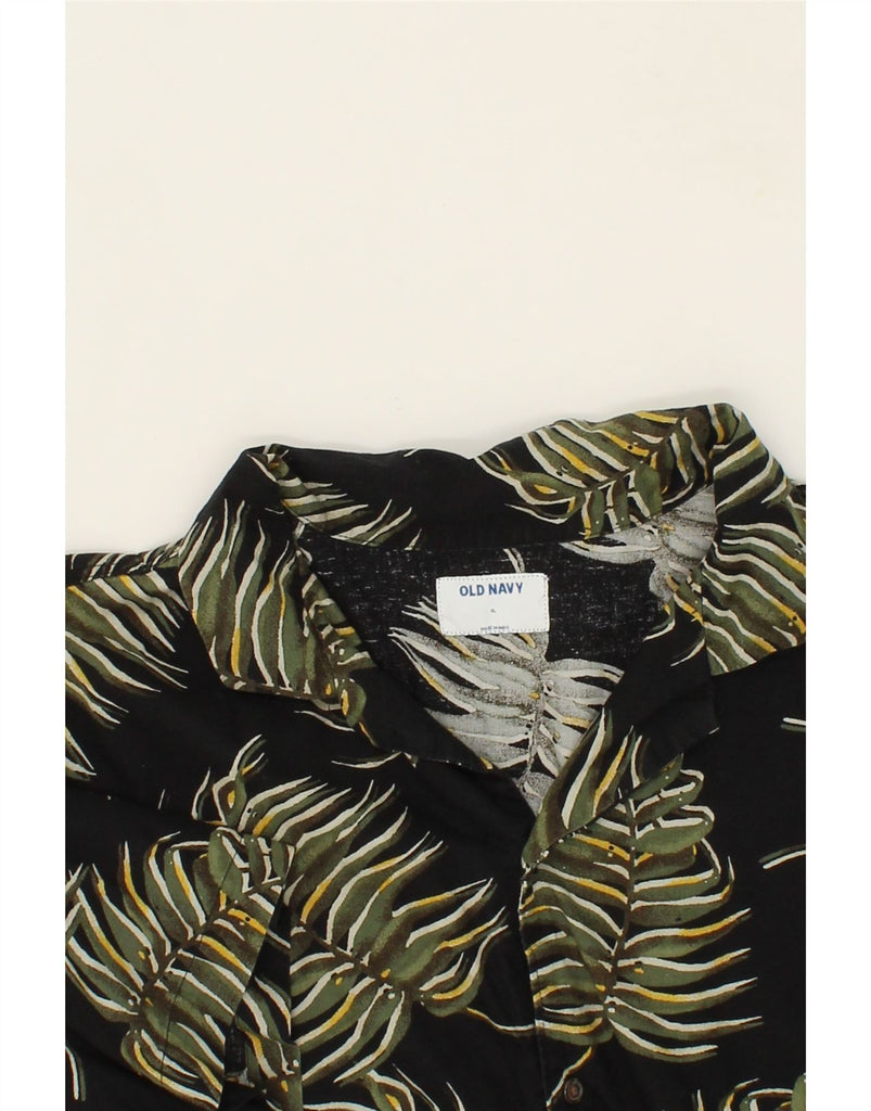 OLD NAVY Mens Abstract Pattern Short Sleeve Shirt XL Black Cotton Vintage Old Navy and Second-Hand Old Navy from Messina Hembry 