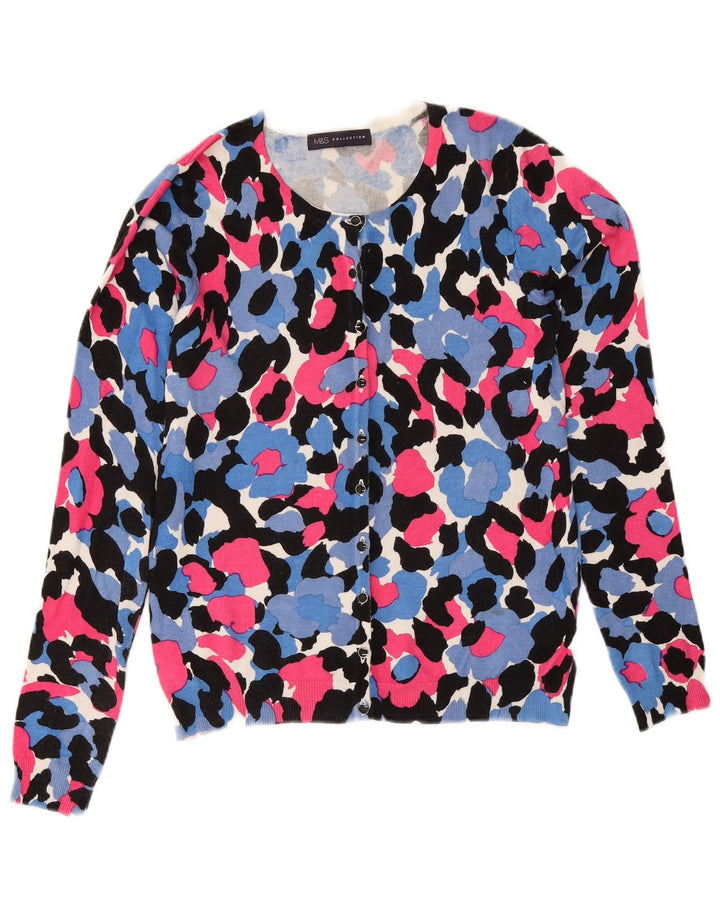 Marks & Spencer Womens Cardigan Sweater UK 8 Small Multicoloured Floral