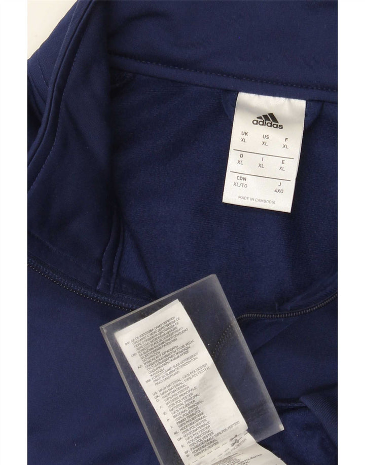Adidas Mens Tracksuit Top Jacket XL Navy Blue Polyester