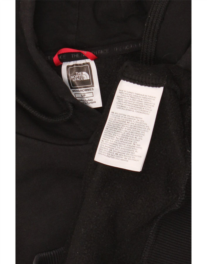 The North Face Mens Hoodie Jumper Small Black Cotton