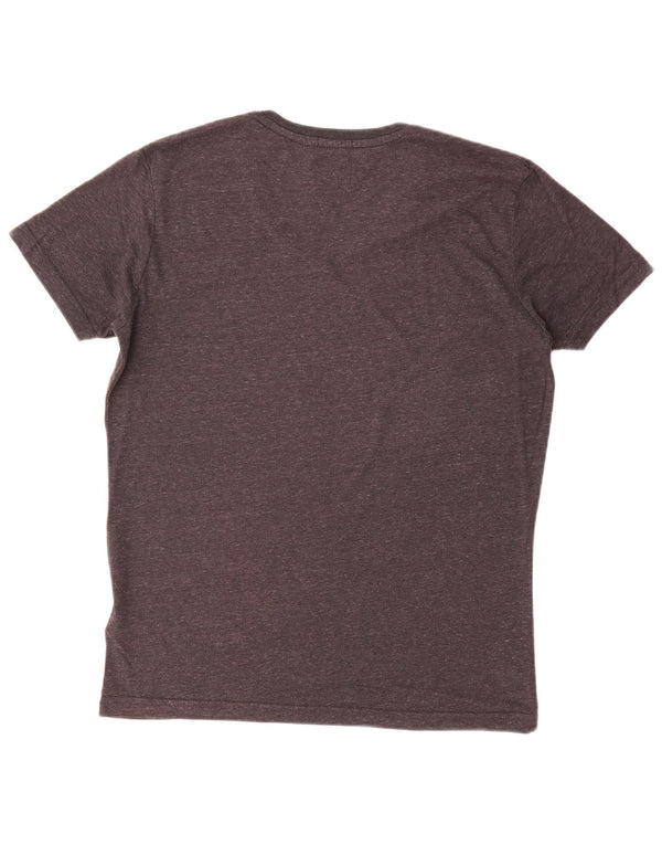 Tommy Hilfiger Mens T-Shirt Top Medium Grey Flecked Polyester