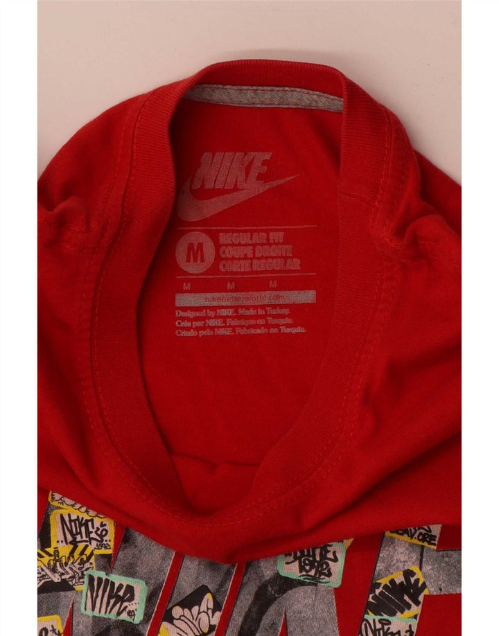 Nike Mens Regular Fit Graphic T-Shirt Top Medium Red