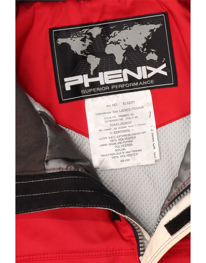 Phenix Mens Ski Jacket IT 46 Small Red Colourblock Polyester