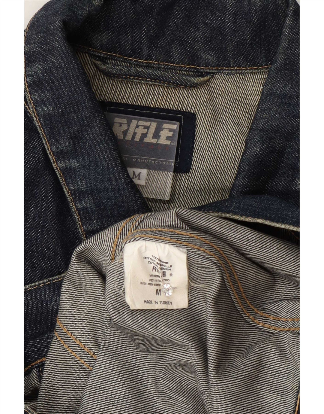 Rifle Womens Denim Jacket UK 14 Medium Navy Blue Cotton