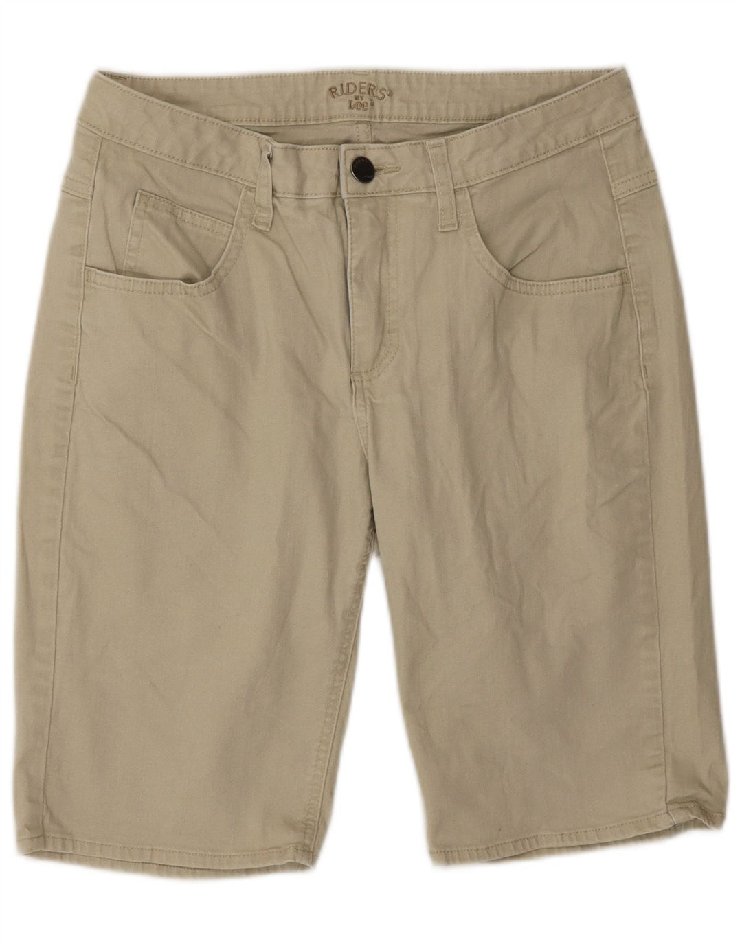 Lee Womens Riders Casual Shorts US 8 Medium W30  Beige Cotton