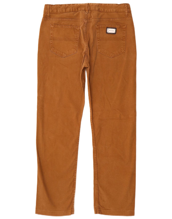 Pierre Cardin Mens Straight Casual Trousers IT 46 Small W34 L30 Brown