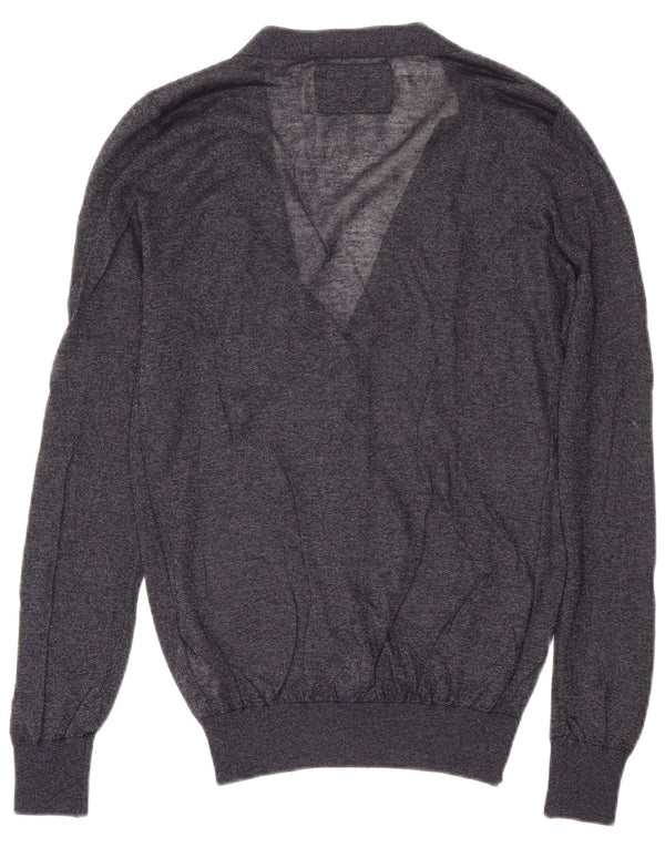 Guess Womens Cardigan Sweater UK 14 Medium Navy Blue Viscose