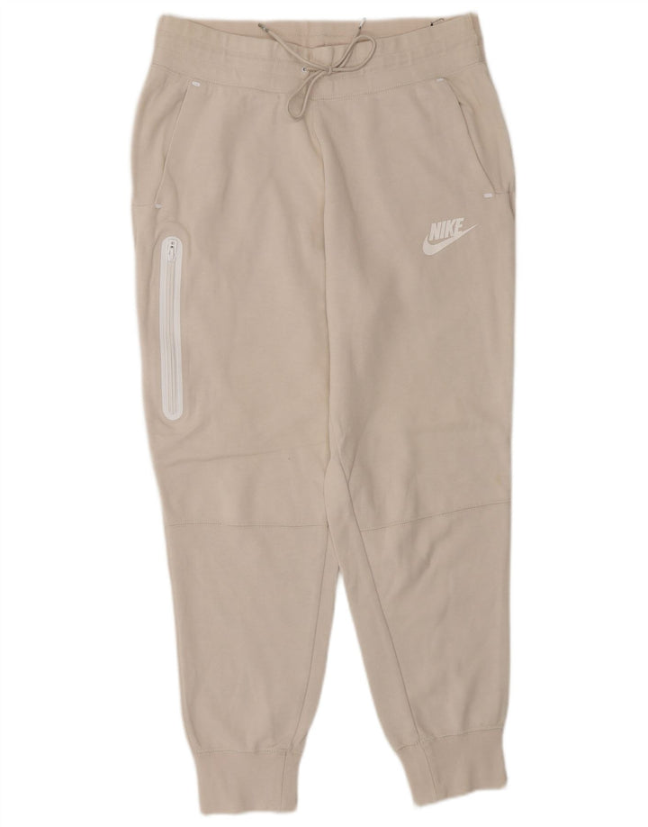 NIKE Mens Tracksuit Trousers Joggers Small  Beige Cotton