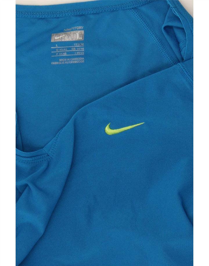 Nike Womens T-Shirt Top UK 14/16 Large Blue