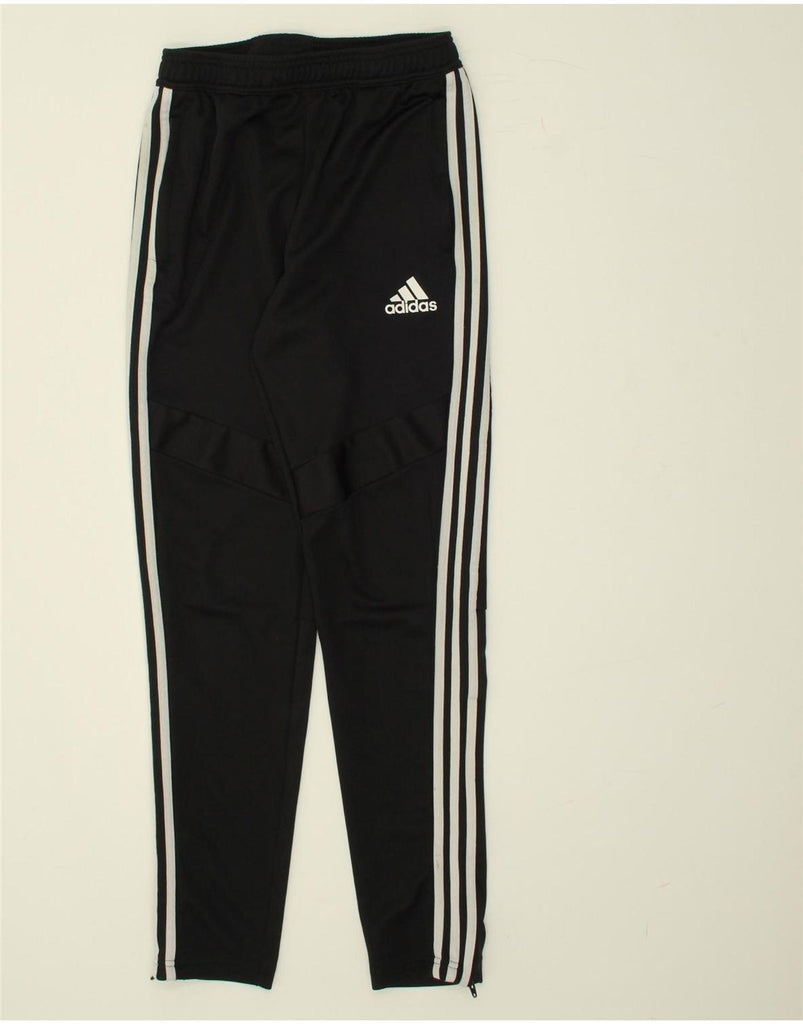 ADIDAS Boys Tracksuit Trousers 13-14 Years Black Polyester | Vintage Adidas | Thrift | Second-Hand Adidas | Used Clothing | Messina Hembry 