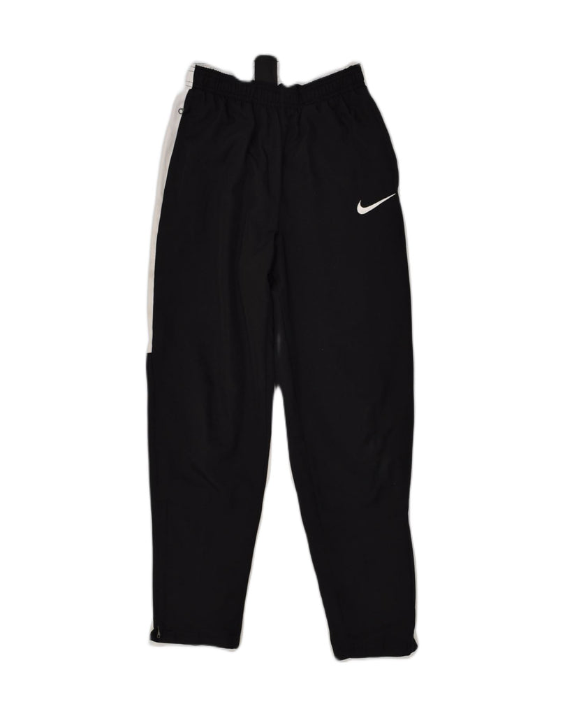 NIKE Girls Tracksuit Trousers 10-11 Years Medium Black Polyester | Vintage Nike | Thrift | Second-Hand Nike | Used Clothing | Messina Hembry 