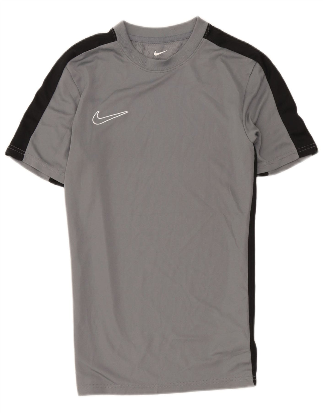Nike Mens Dri Fit Slim Fit T-Shirt Top Small Grey Colourblock Polyester
