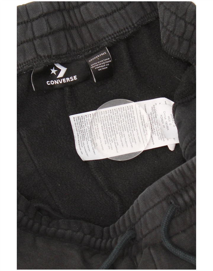 Converse Mens Graphic Tracksuit Trousers Joggers Large  Black Cotton