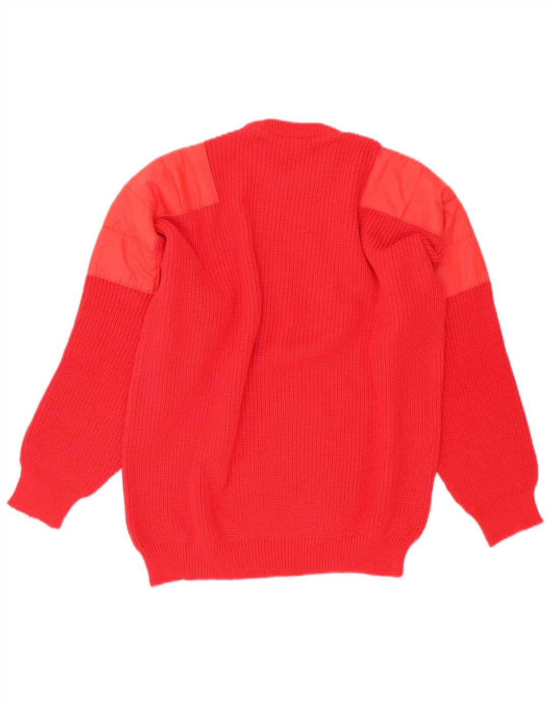 Vintage Mens Crew Neck Jumper Sweater Medium Red Wool