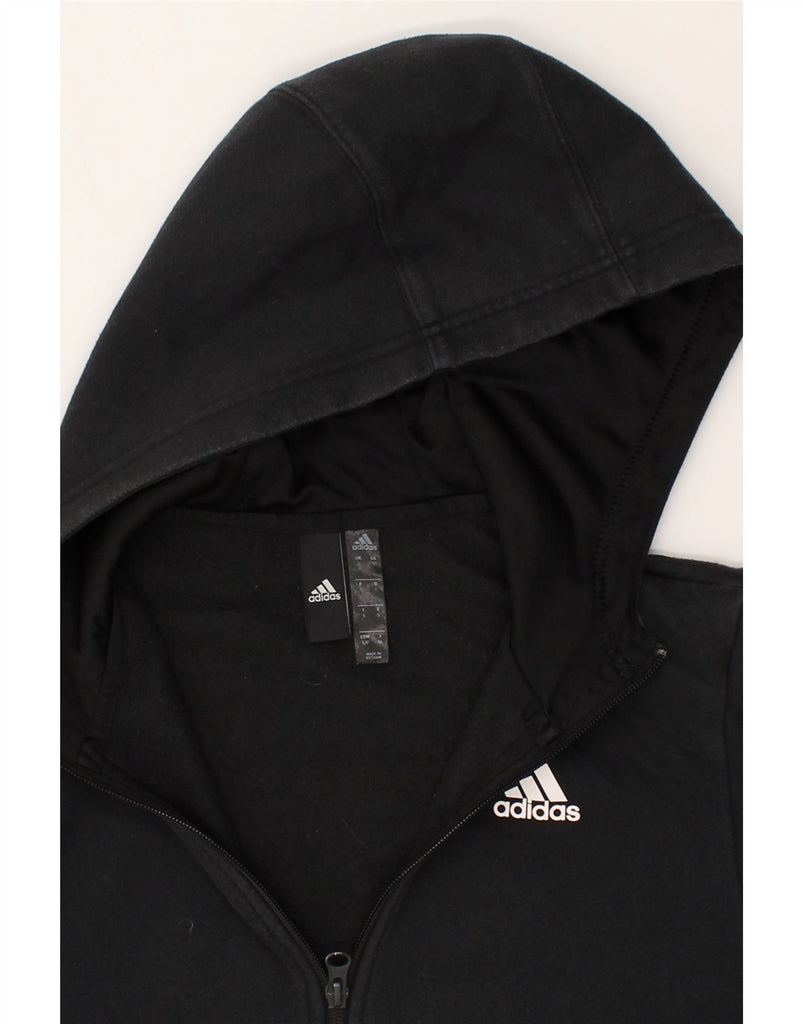 ADIDAS Mens Zip Hoodie Sweater Small Black | Vintage Adidas | Thrift | Second-Hand Adidas | Used Clothing | Messina Hembry 