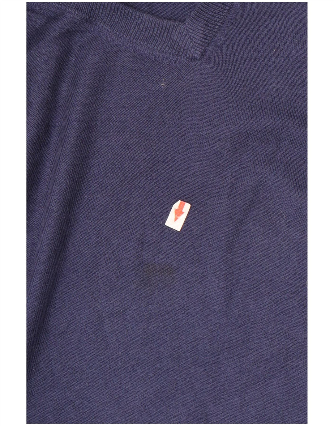 Gas Mens V-Neck Jumper Sweater Large Blue Cotton