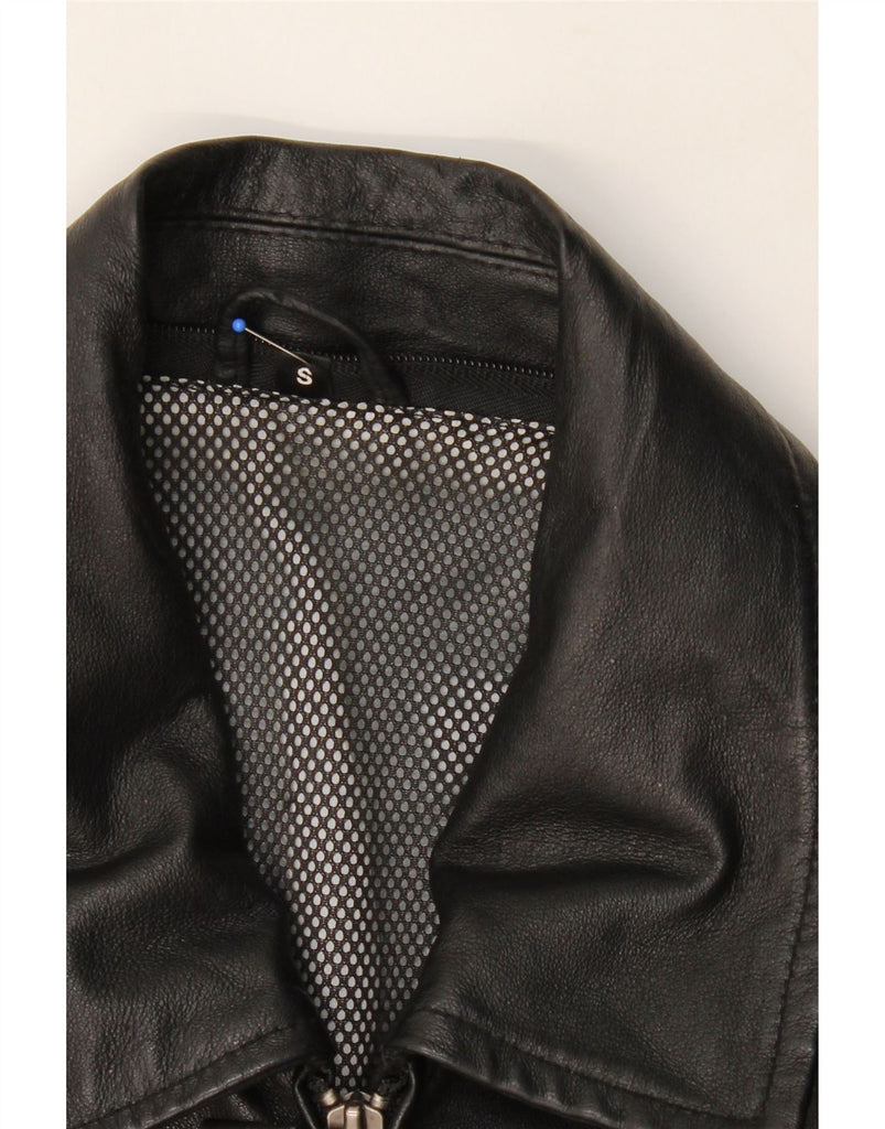 ANGELO LITRICO Mens Leather Jacket UK 36 Small Black Leather Vintage Angelo Litrico and Second-Hand Angelo Litrico from Messina Hembry 