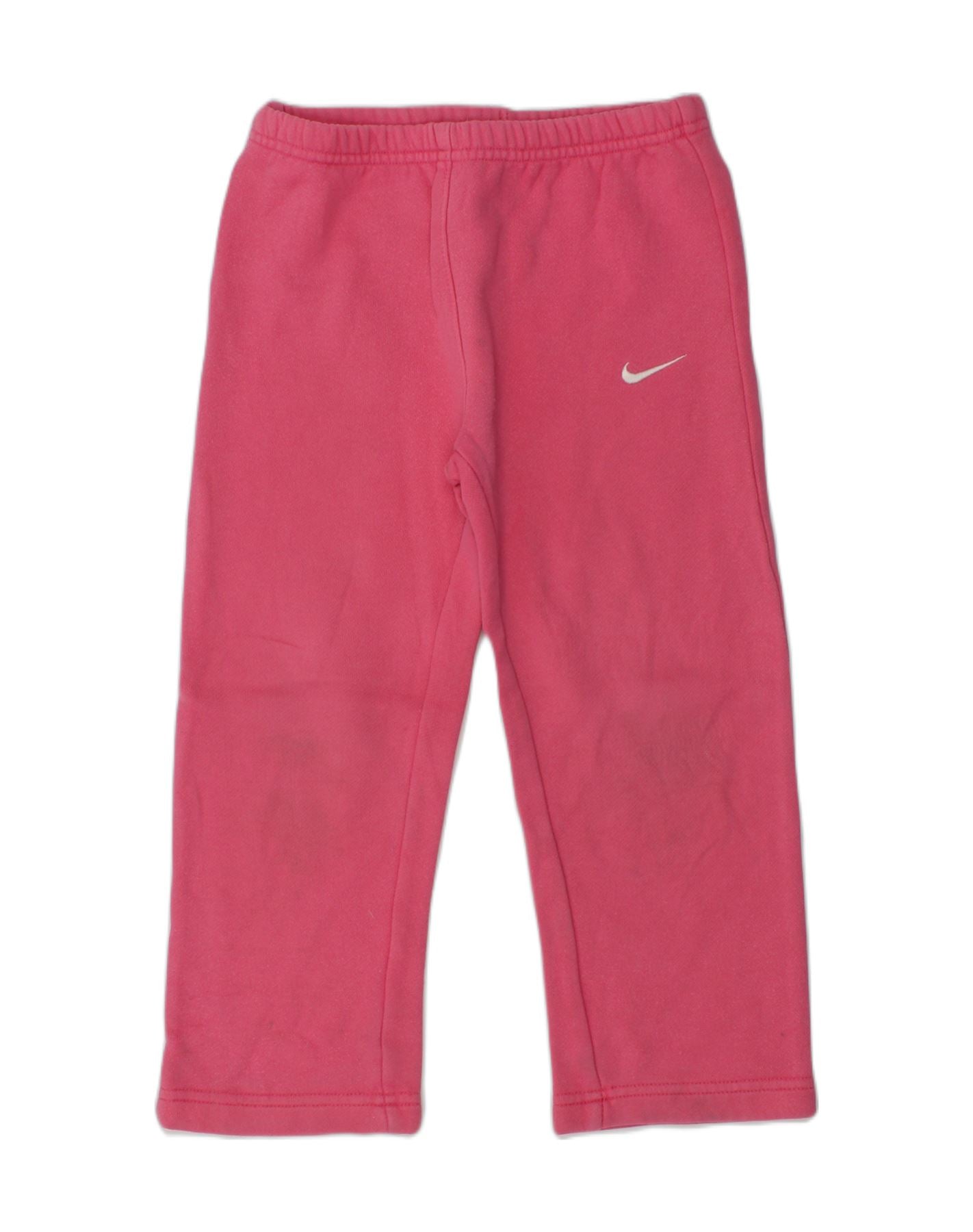 NIKE Girls Tracksuit Trousers Joggers 13-14 Years XL Pink Polyester, Vintage & Second-Hand Clothing Online