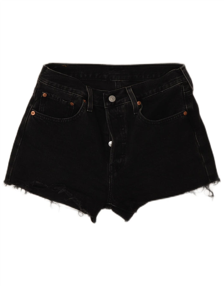 Levi's Womens 501 High Waist Denim Shorts W28 Medium Grey
