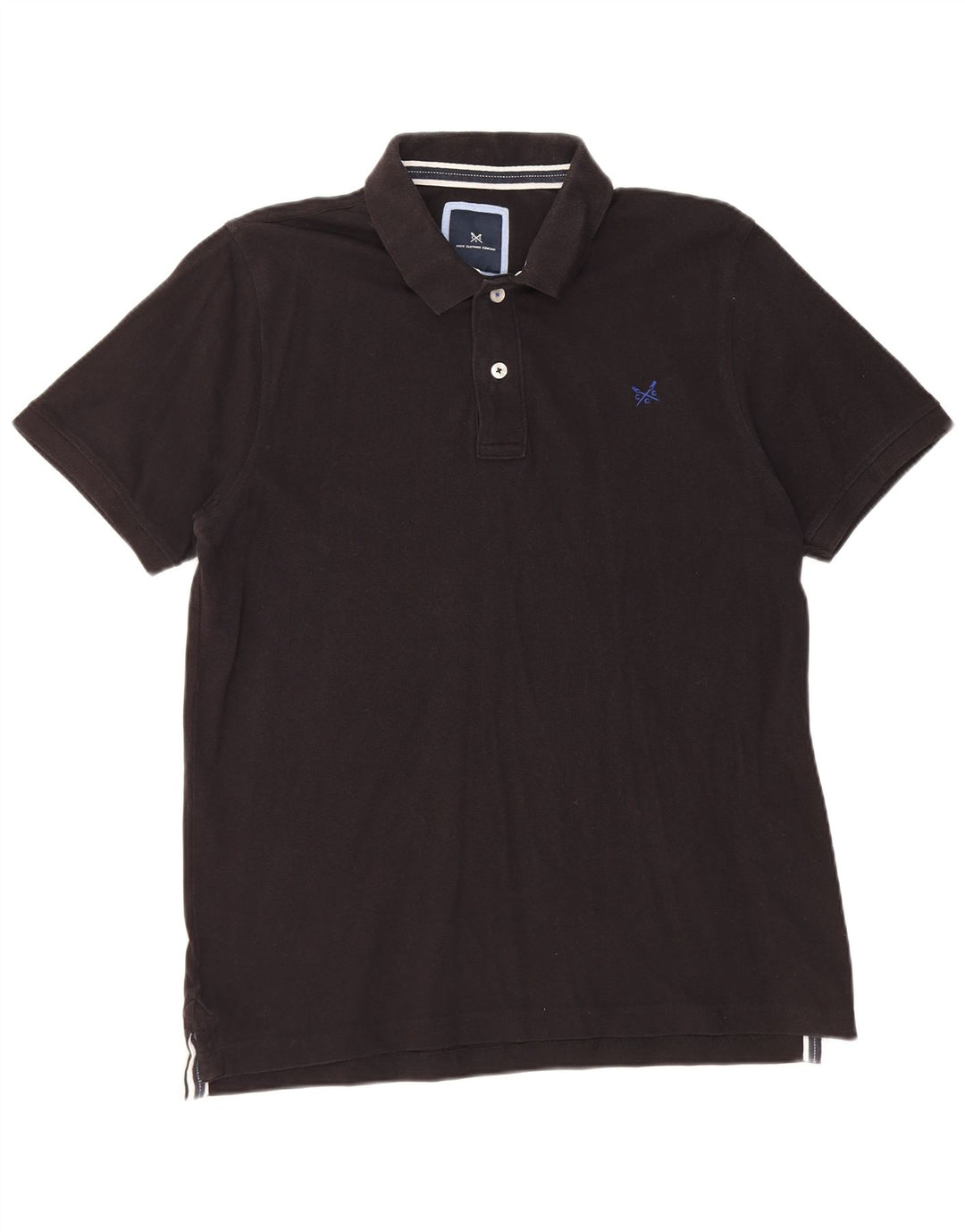 Crew Clothing Mens Polo Shirt Large Black Cotton