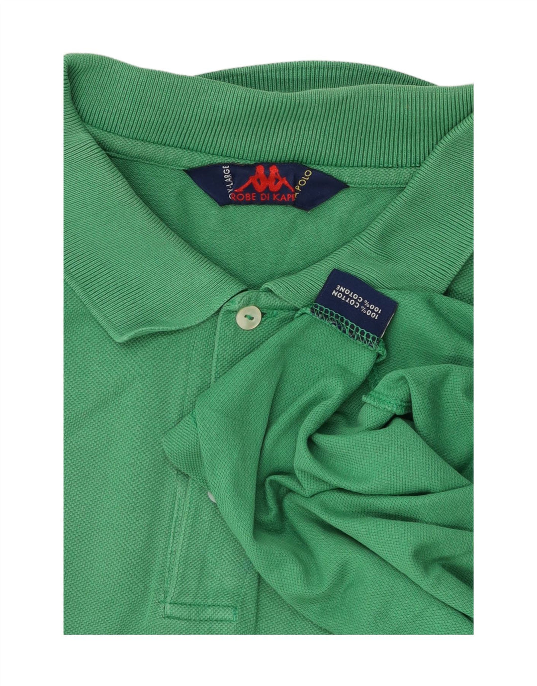 KAPPA Mens Polo Shirt XL Green Cotton Vintage Kappa and Second-Hand Kappa from Messina Hembry 