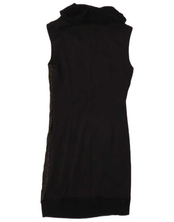 Rinascimento Womens Roll Neck Sleeveless Jumper Dress UK 12 Medium Black