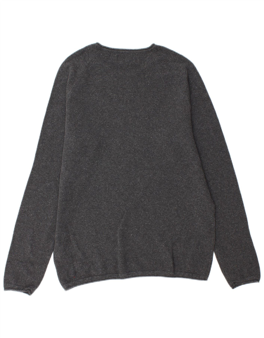 Jack & Jones Mens Crew Neck Jumper Sweater Medium Grey Cotton