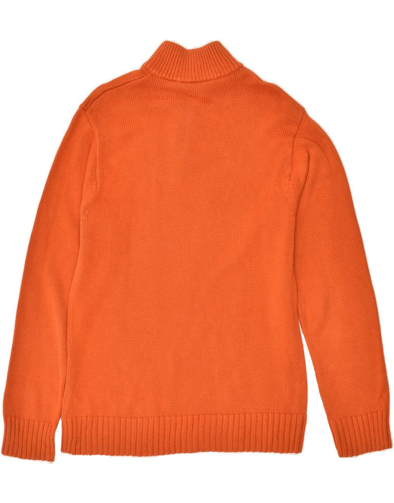 TIMBERLAND Mens Zip Neck Jumper Sweater Small Orange Cotton | Vintage Timberland | Thrift | Second-Hand Timberland | Used Clothing | Messina Hembry 