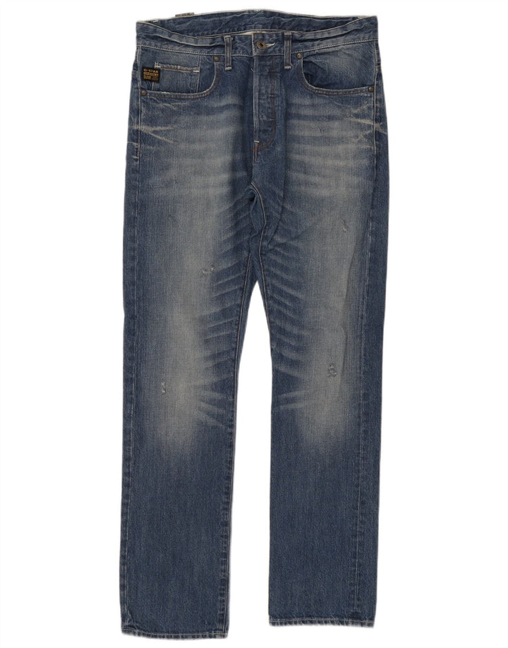 G-STAR Mens Yield Slim Jeans W33 L32 Blue Cotton