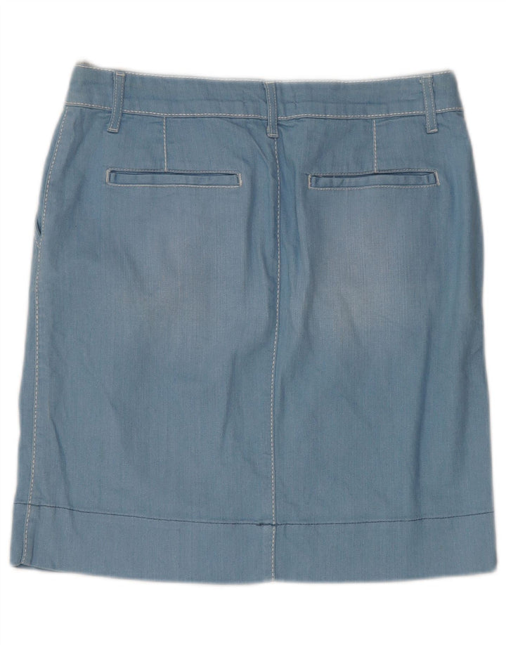 Zara Womens Denim Skirt EU 42 Large W32  Blue Cotton