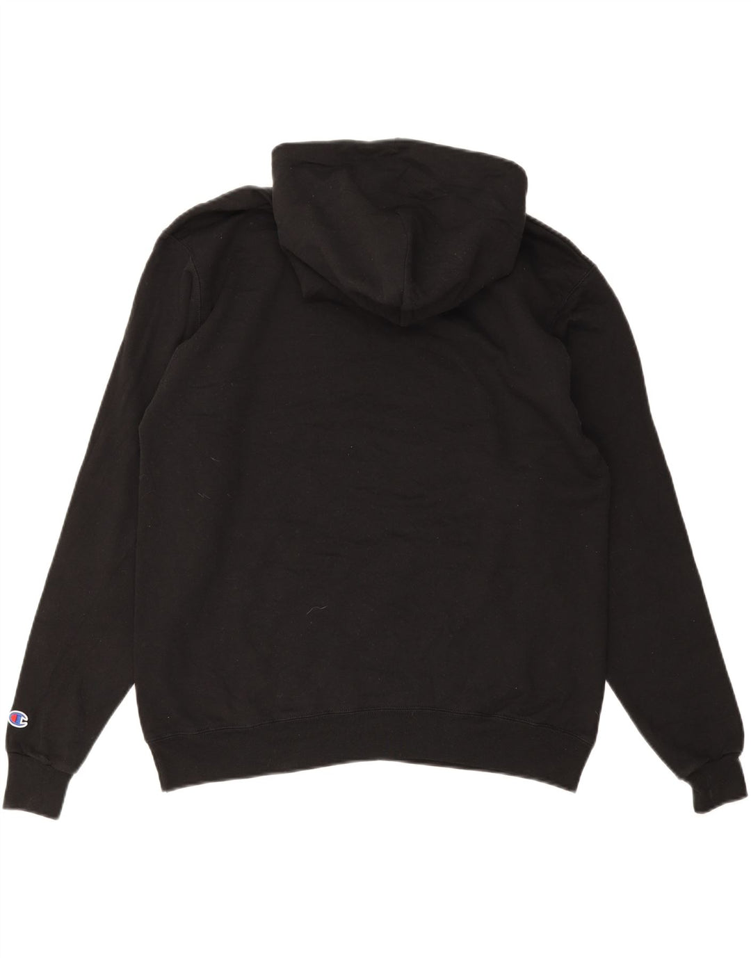 CHAMPION Mens Hoodie Jumper Large Black Cotton