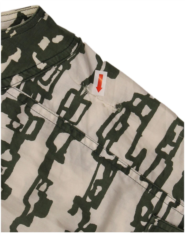 MARELLA Womens Sleeveless Shirt Dress UK 12 Medium Green Geometric