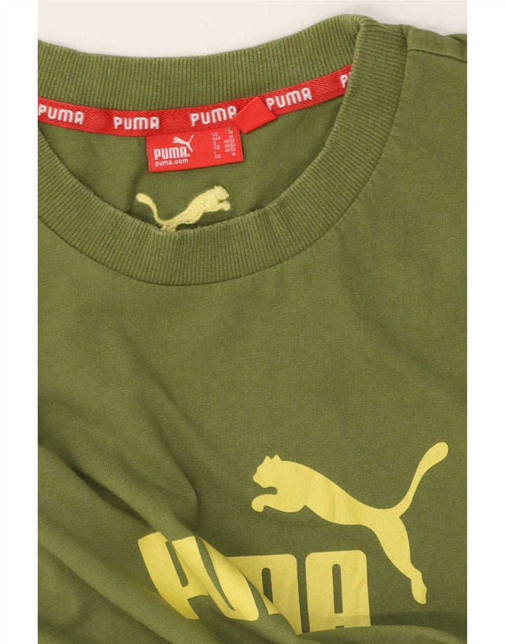 Puma Mens Graphic T-Shirt Top Medium Green