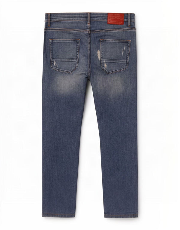 Zara Mens Distressed Slim Jeans EU 46 XL W36 L30 Blue