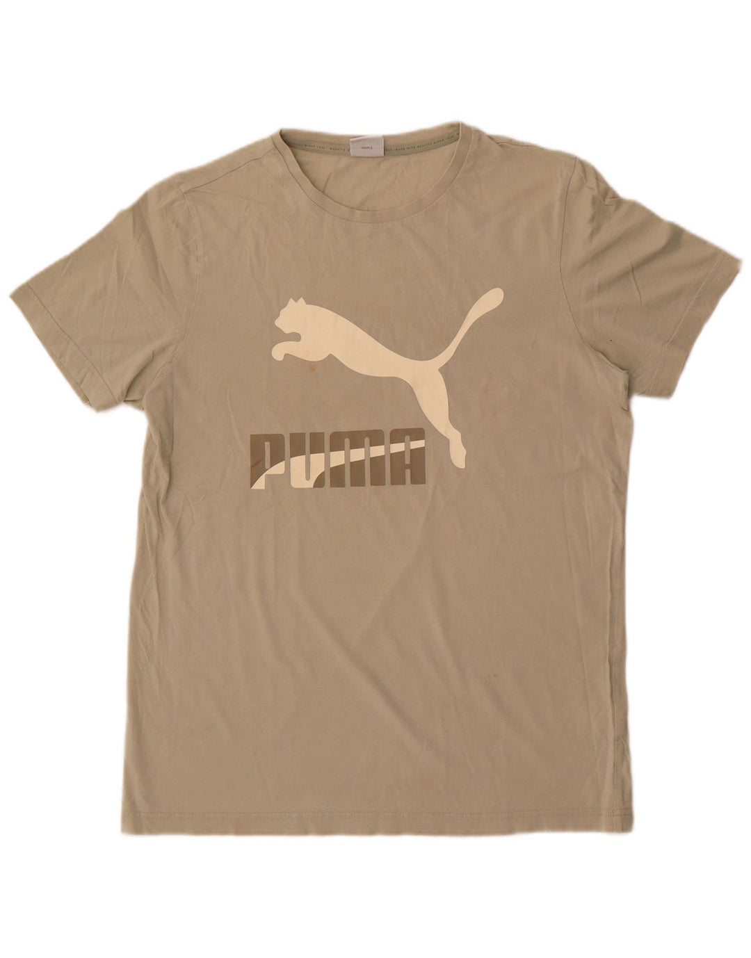 Puma Mens Graphic T-Shirt Top Medium Grey Cotton