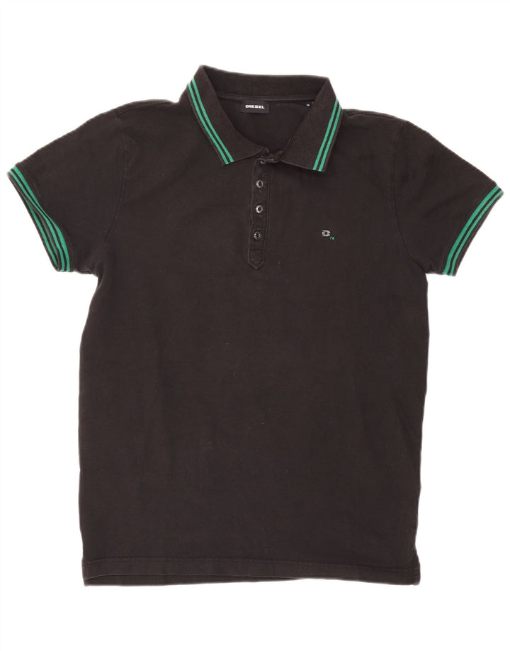 DIESEL Mens Polo Shirt Medium Black