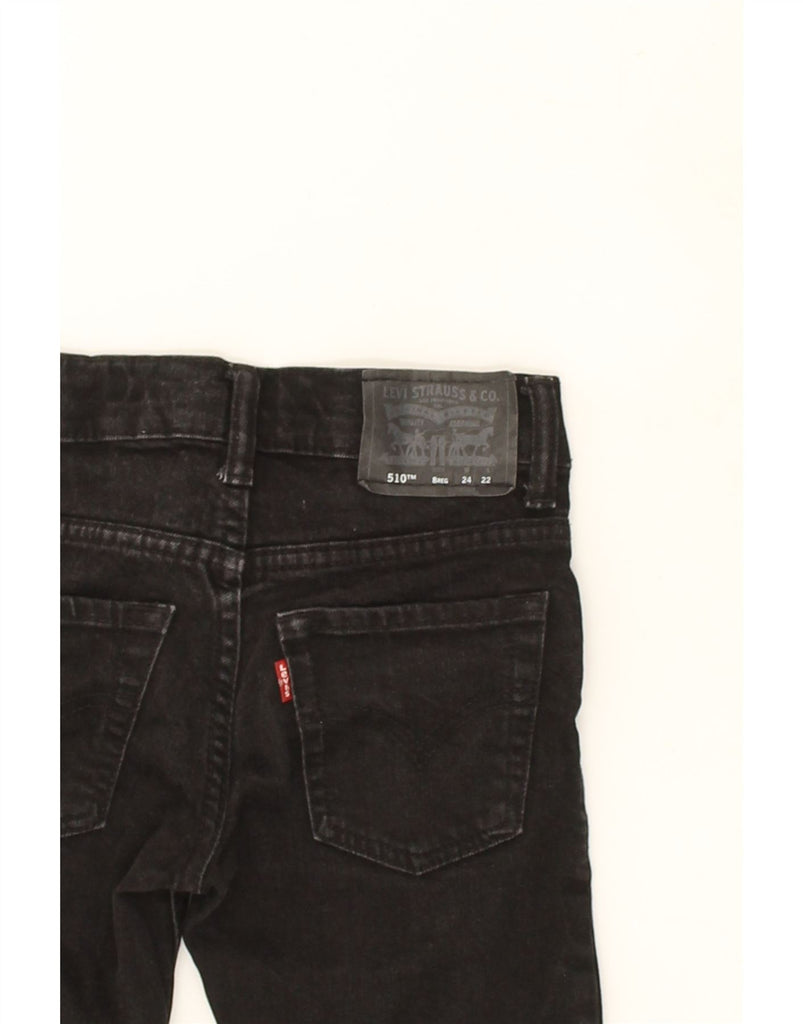 LEVI'S Boys 510 Skinny Jeans 7-8 Years W24 L22 Black Cotton | Vintage Levi's | Thrift | Second-Hand Levi's | Used Clothing | Messina Hembry 