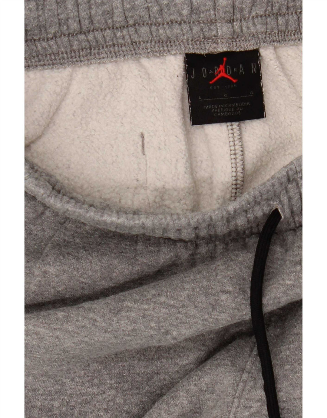 Jordan Mens Tracksuit Trousers Joggers Large  Grey Cotton