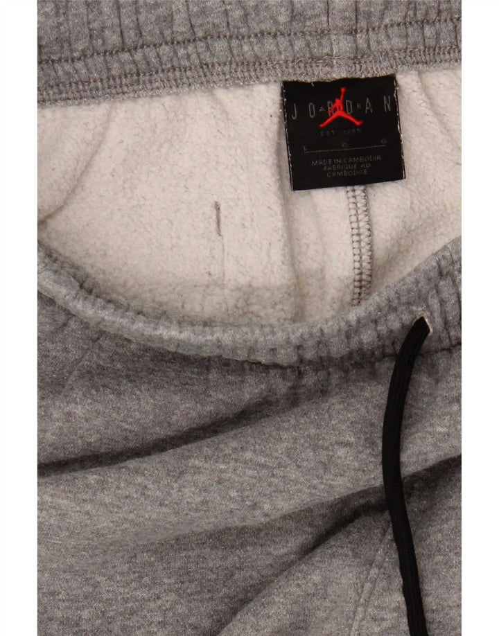 Jordan Mens Tracksuit Trousers Joggers Large  Grey Cotton
