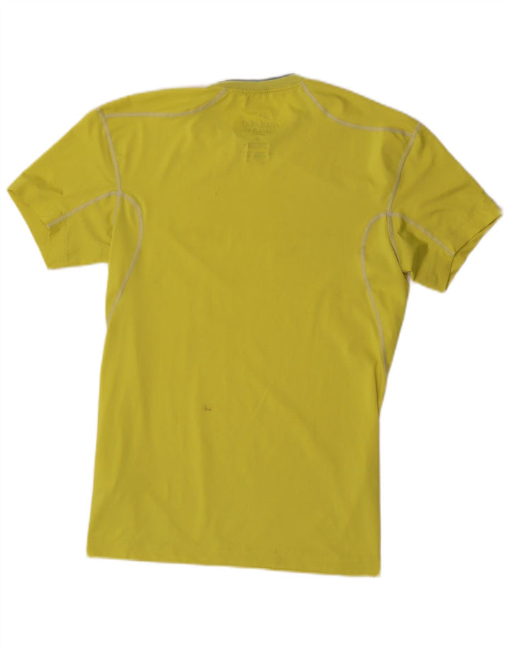Nike Mens Dri Fit T-Shirt Top Large Yellow Polyester Sports