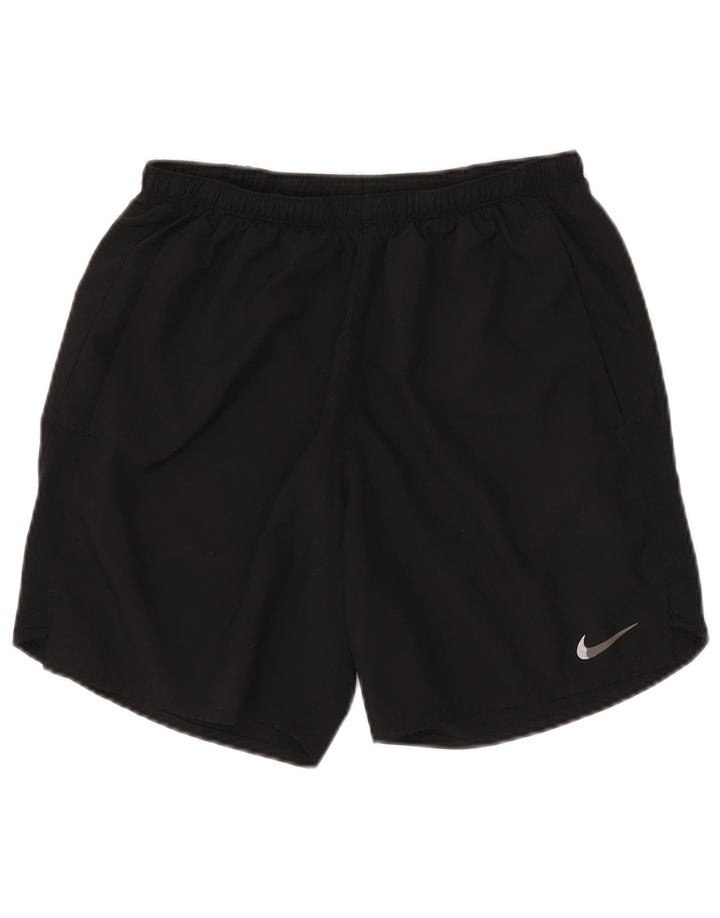 NIKE Womens Sport Shorts UK 12 Medium Black Polyester