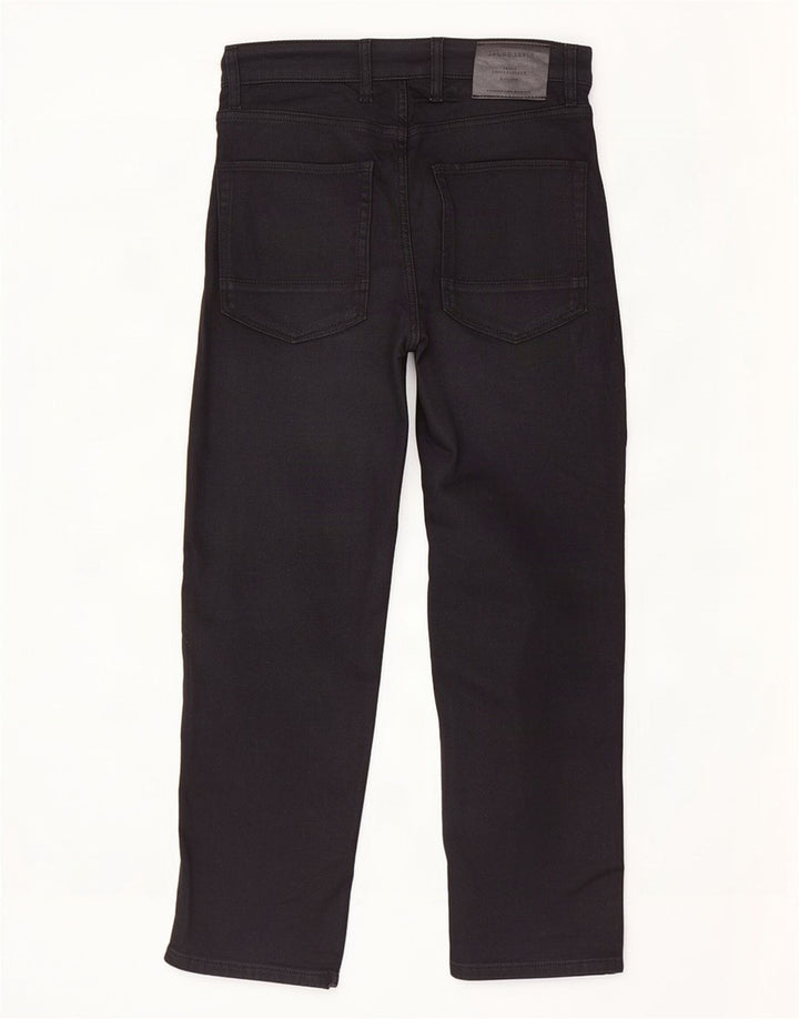 Jack & Jones Mens Straight Jeans W34 L27 Black Cotton