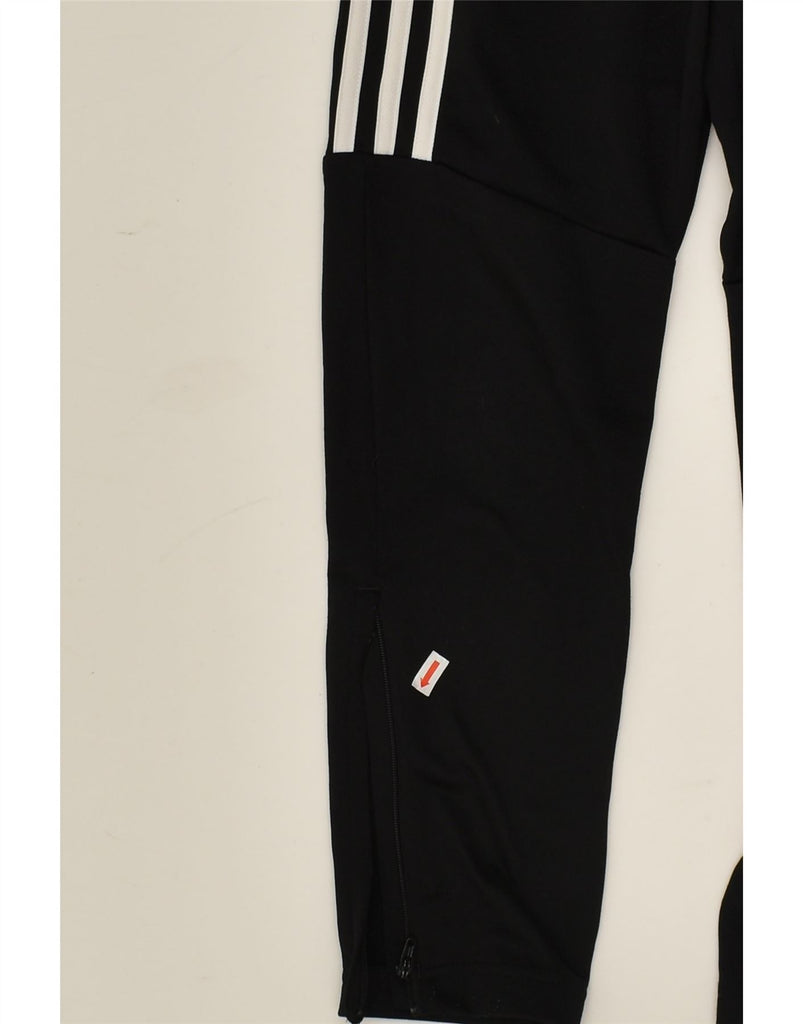 ADIDAS Boys Climalite Tracksuit Trousers 7-8 Years Black Polyester | Vintage Adidas | Thrift | Second-Hand Adidas | Used Clothing | Messina Hembry 