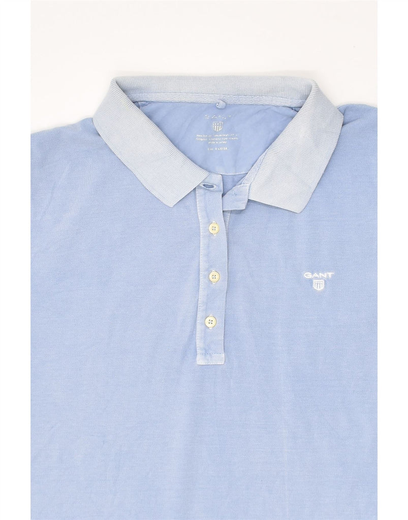 GANT Womens Polo Shirt UK 18 XL Blue Cotton | Vintage Gant | Thrift | Second-Hand Gant | Used Clothing | Messina Hembry 
