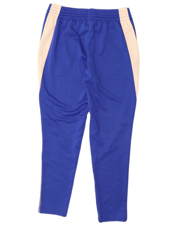Adidas Womens Tracksuit Trousers UK 12/14 Medium Blue Colourblock Polyester