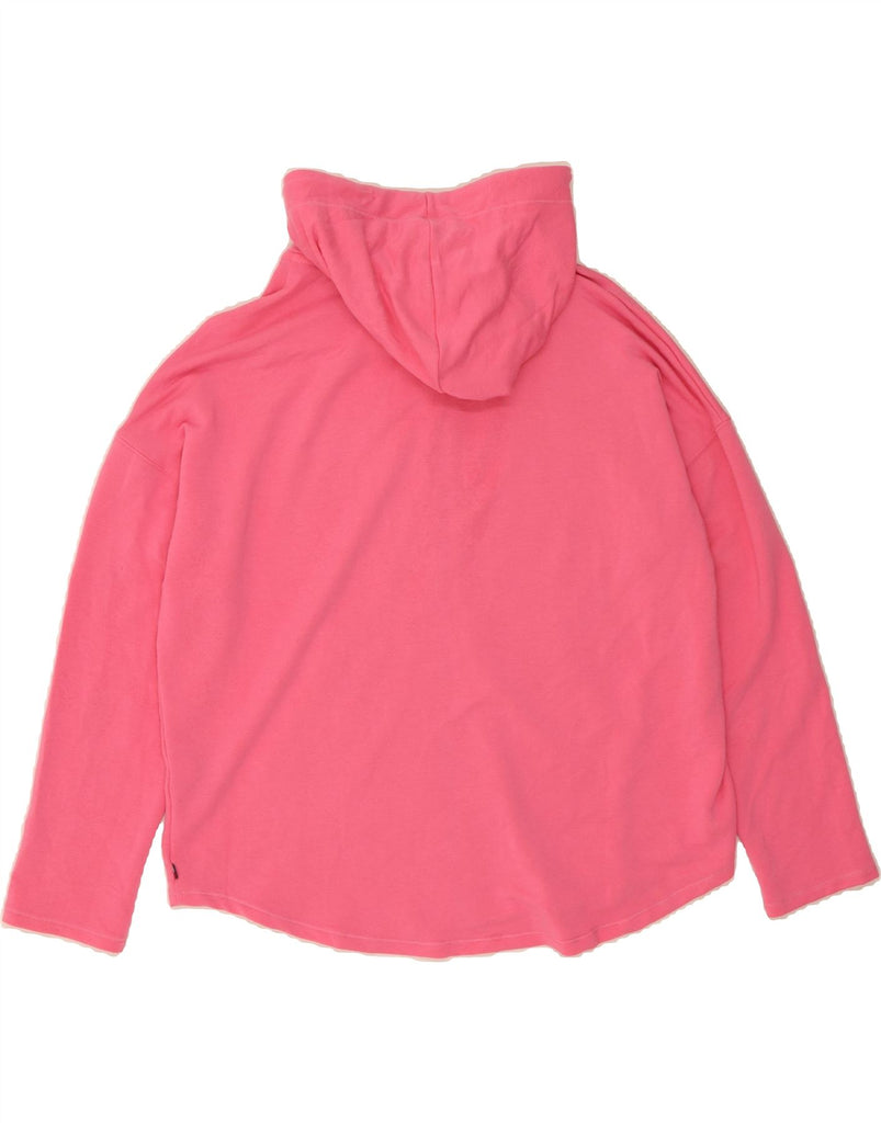 TOMMY HILFIGER Womens Oversized Zip Hoodie Sweater UK 16 Large Pink Vintage Tommy Hilfiger and Second-Hand Tommy Hilfiger from Messina Hembry 