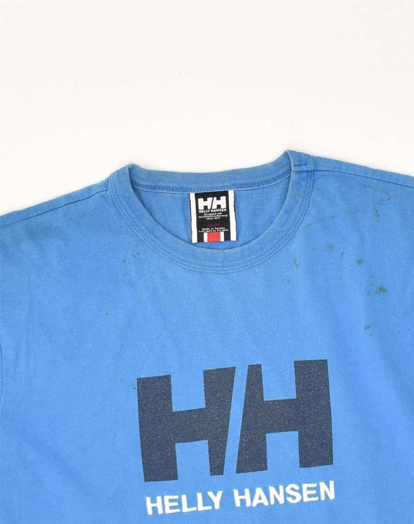 HELLY HANSEN Mens Graphic T-Shirt Top Small Blue Cotton | Vintage Helly Hansen | Thrift | Second-Hand Helly Hansen | Used Clothing | Messina Hembry 