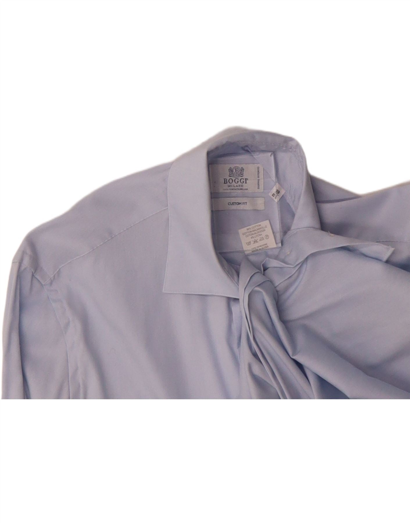 Slim Fit Camicia Boggi Custom Fit BOGGI MILANO CAMICIA Blu New