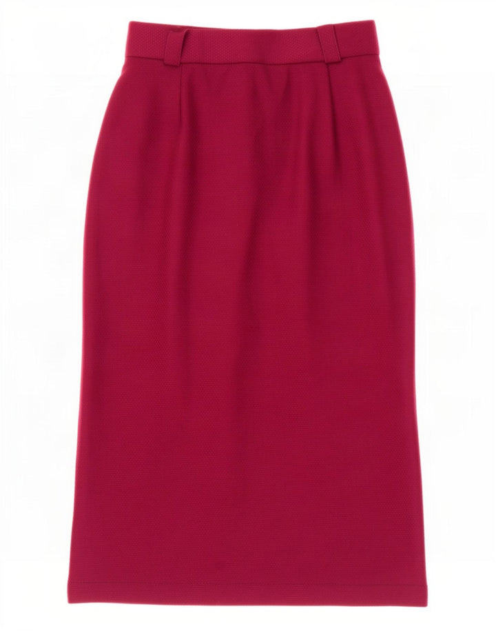Vintage Womens Maxi Skirt Small W24 Burgundy