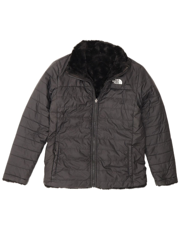 The North Face Girls Reversible Padded Jacket 14-15 Years XL Black